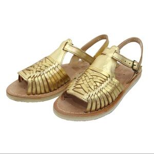 Gold Leather Women's Sandals